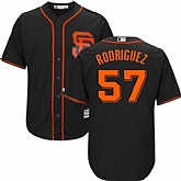 Giants 57 Derek Rodriguez Black Cool Base Jersey Dzhi,baseball caps,new era cap wholesale,wholesale hats